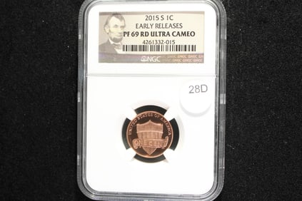 2015-S Lincoln One Cent.  Early Releases.  NGC PF 69 RD ULTRA CAMEO.