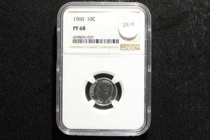 1960 Roosevelt Dime 90% Silver NGC Proof 68
