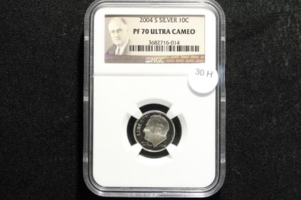 2004-S 90% Silver Roosevelt Dime NGS PF 70 Ultra Cameo