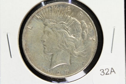 1927-D Peace Dollar.