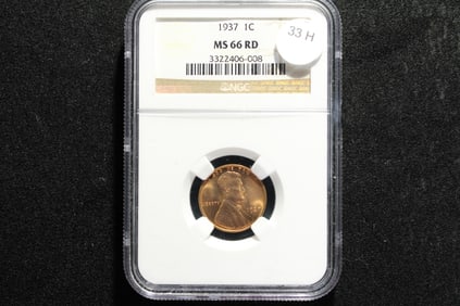 1937 Lincoln Wheat Cent NGC MS 66 RD