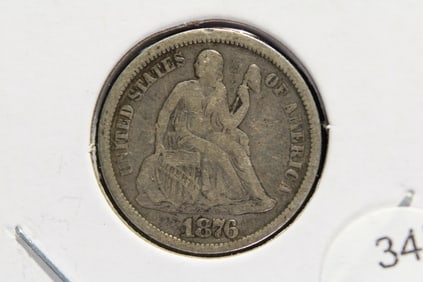 1876 Seated Dime.