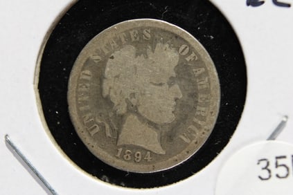 1894 Barber Dime.  Semi-Key.