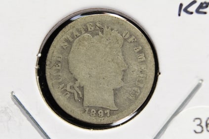 1897-S Barber Dime.  Semi-Key.