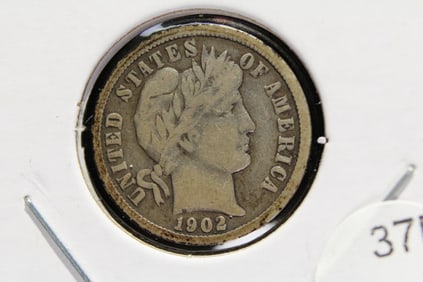 1902-O Barber Dime.  Fine.