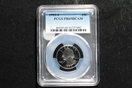 1993-S Washington Quarter PCGS PR 69 DCAM