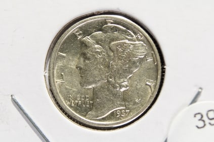 1937-D Mercury Dime.