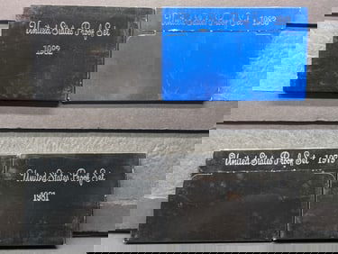 (4 Sets - 22 coins) United States Mint Proof Sets 1979-S, 1981-S, 1982-S, 1983-S OGP