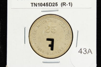 Fork Mountain Coal Co. Coal Scrip.  Fork Mountain, Tennessee.  G/F 25c In Mdse.