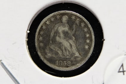 1858-O Seated Half Dime.