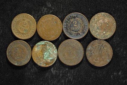 8 Cull Two Cent Pieces.