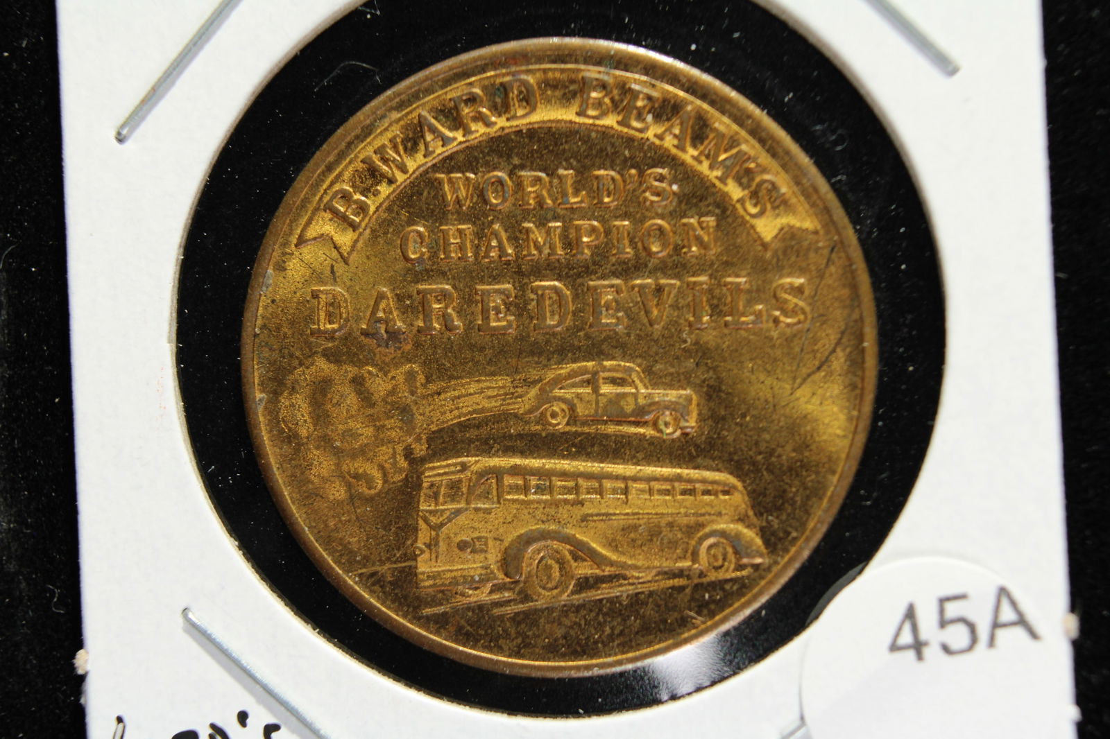 B. Ward Beam's Daredevils Good Luck Token.  Lord's Prayer Rev. (1 of 2)