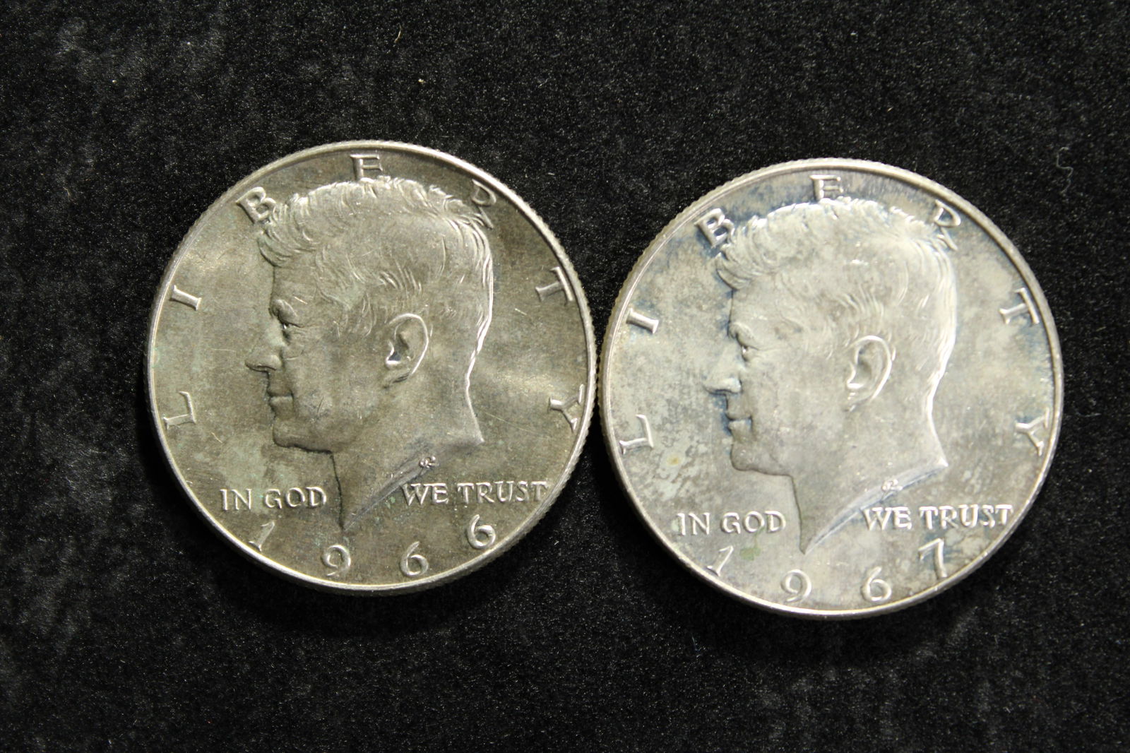 1966 & 1967 Kennedy Half Dollars 40% Silver (1 of 2)
