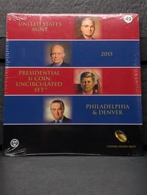 (8 coins) 2015 P&D United States Mint Presidential One $ Coin UNC Set