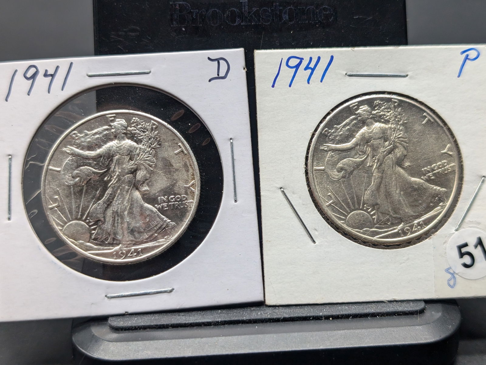 (2 coins) 1941 P and D Walking Liberty Half Dollars (1 of 5)