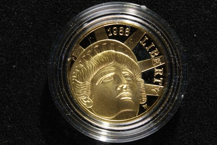 1986 -W Proof   $5 Liberty 90% Gold, 8.36 Grams, Mintage 95,248, Melt 639.62 as of 12-8-2024
