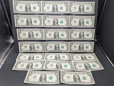 (20 bills)  $1 Star Notes Series 2013 (New York)  Sequentially Numbered UNC