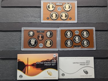(14 Coins) 2014-S United States Mint Proof Set OGP