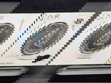 (2 coins) 1967 Canada Silver Half Dollars (wolf)