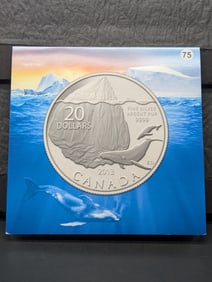 2013 Canada $20, .9999 Fine Silver (Whale) coin OGP