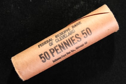 1962-D Lincoln Memorial Cents In Mint Bank Roll Red BU