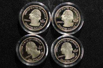 Four 2009-S Proof US Territories, Northern Mariana Islands, Puerto Rico, U.S. Virgin Islands &