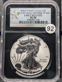 2013 W American Eagle Reverse Proof early Releases  PF 70  NGC Black Core