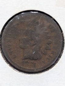(2 coins) 1874 and 1875 Indian Head Pennies