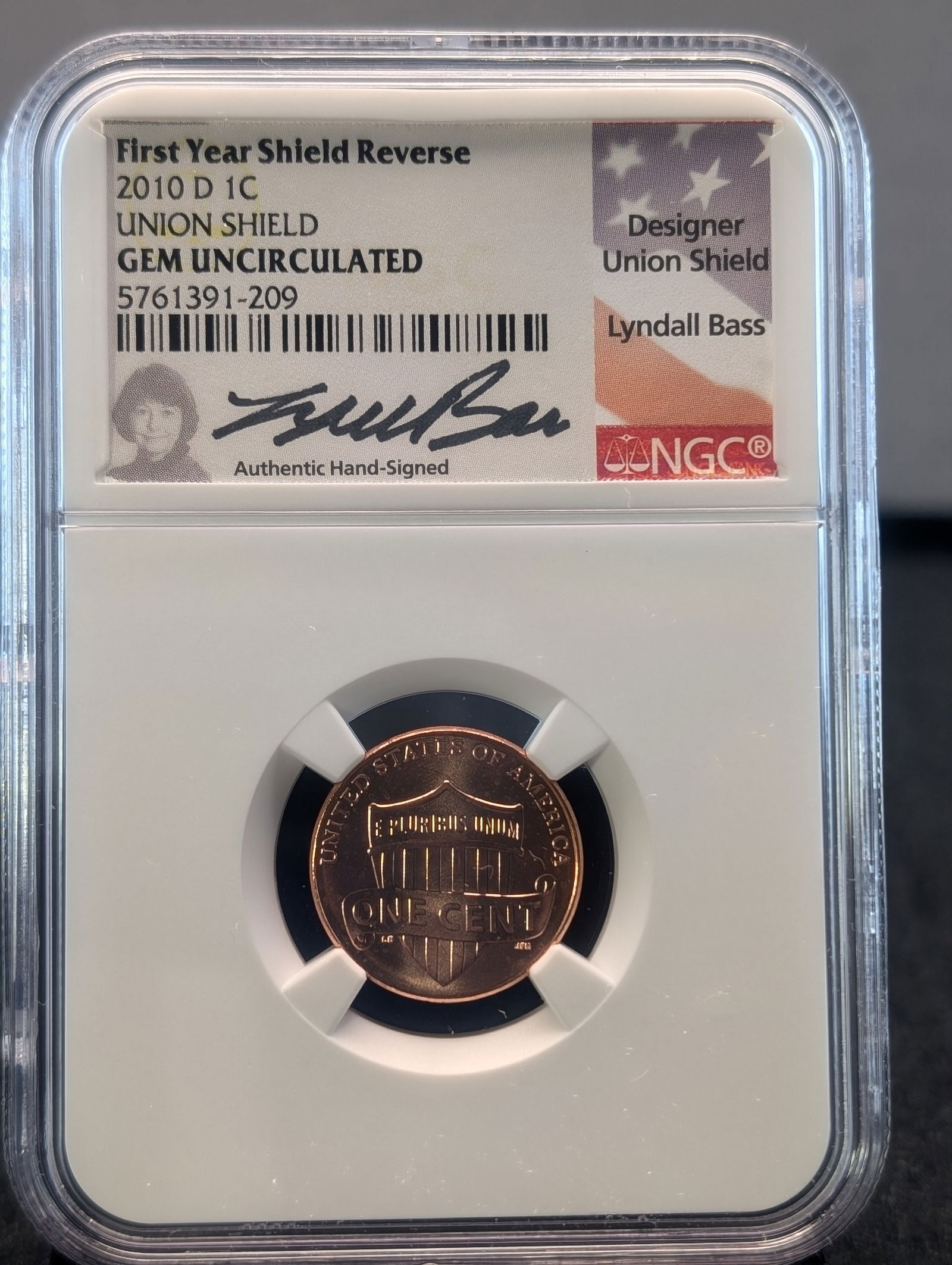 2010-D Lincoln Union Shield Cent - NGC GEM UNC *First Year Shield Reverse* (1 of 3)
