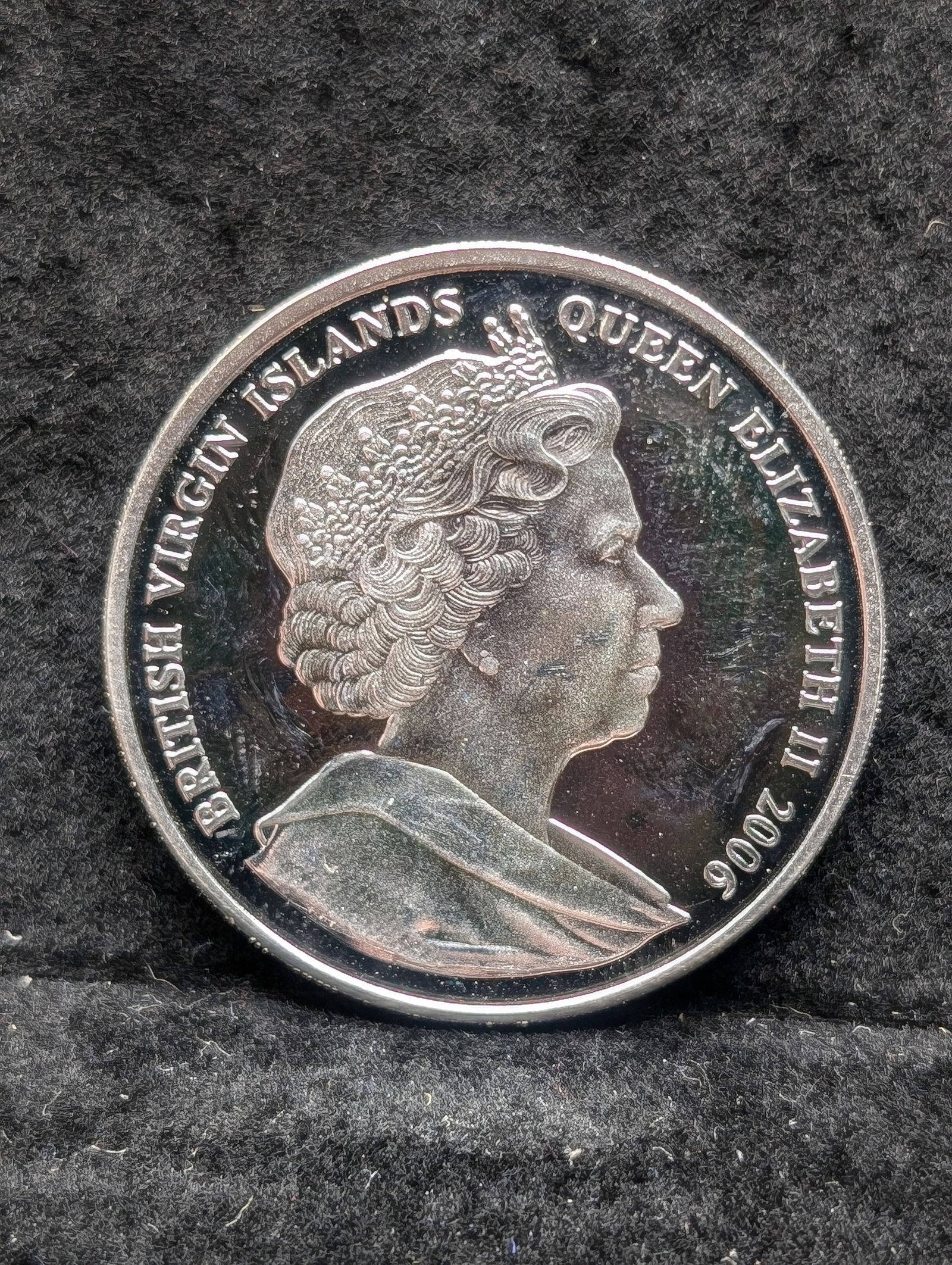 2006 $10 1 Oz. .999 FINE SILVER Swimming Dolphins Designed Coin (1 of 2)