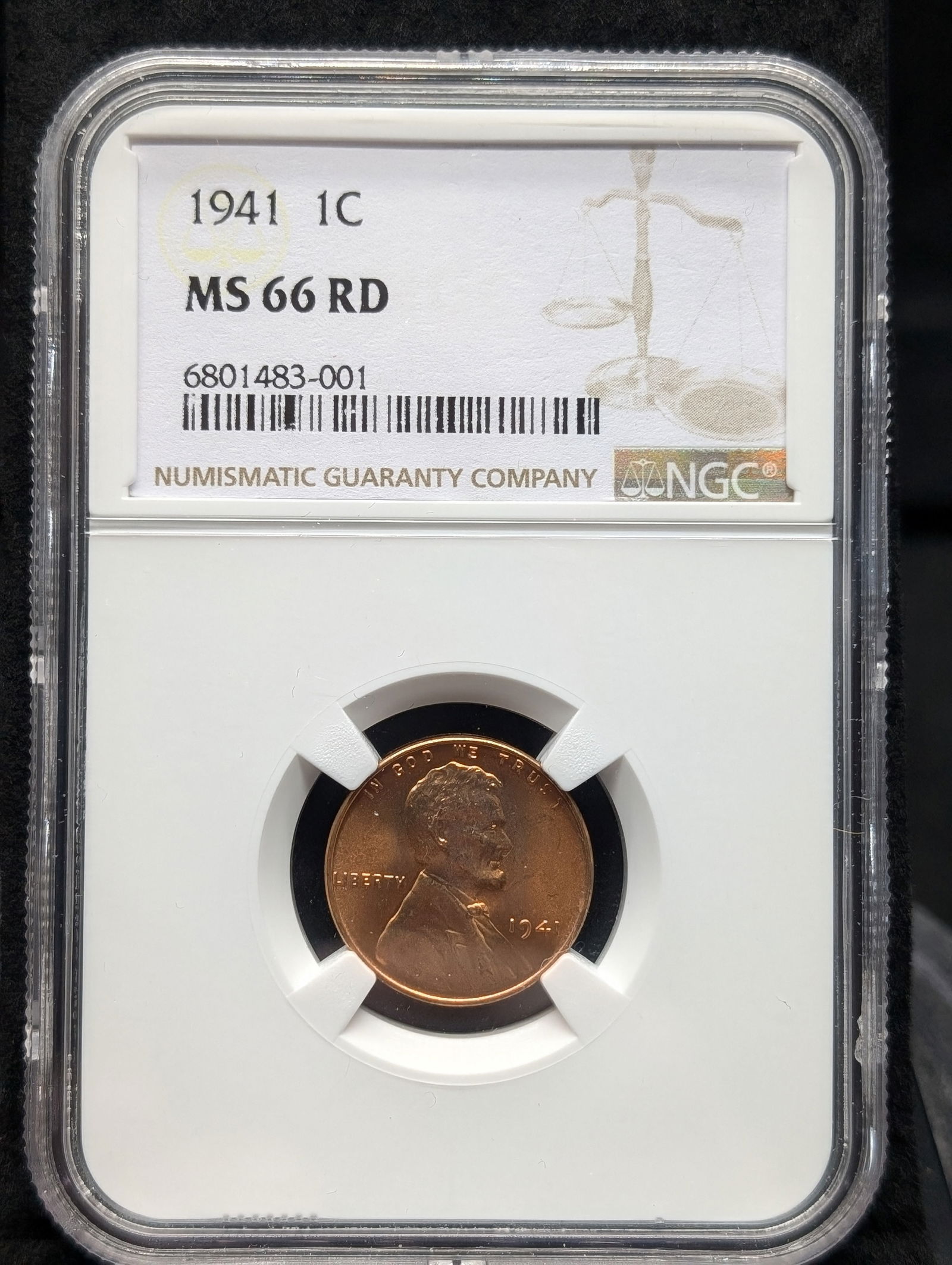 1941 Lincoln Wheat Cent - NGC MS66 RD (1 of 3)