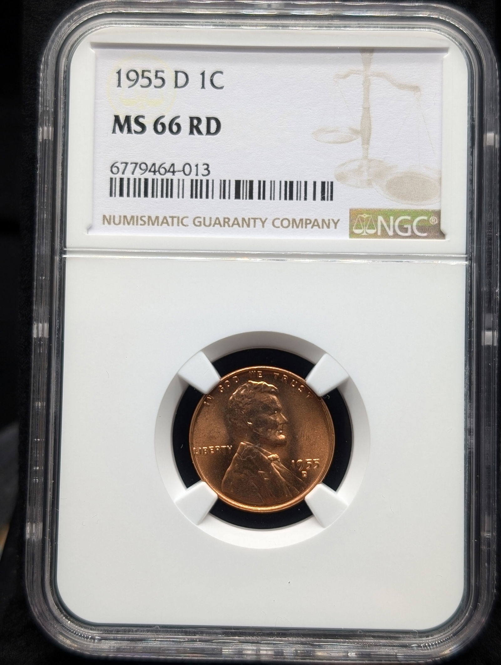 1955-D Lincoln Wheat Cent - NGC MS66 RD (1 of 3)