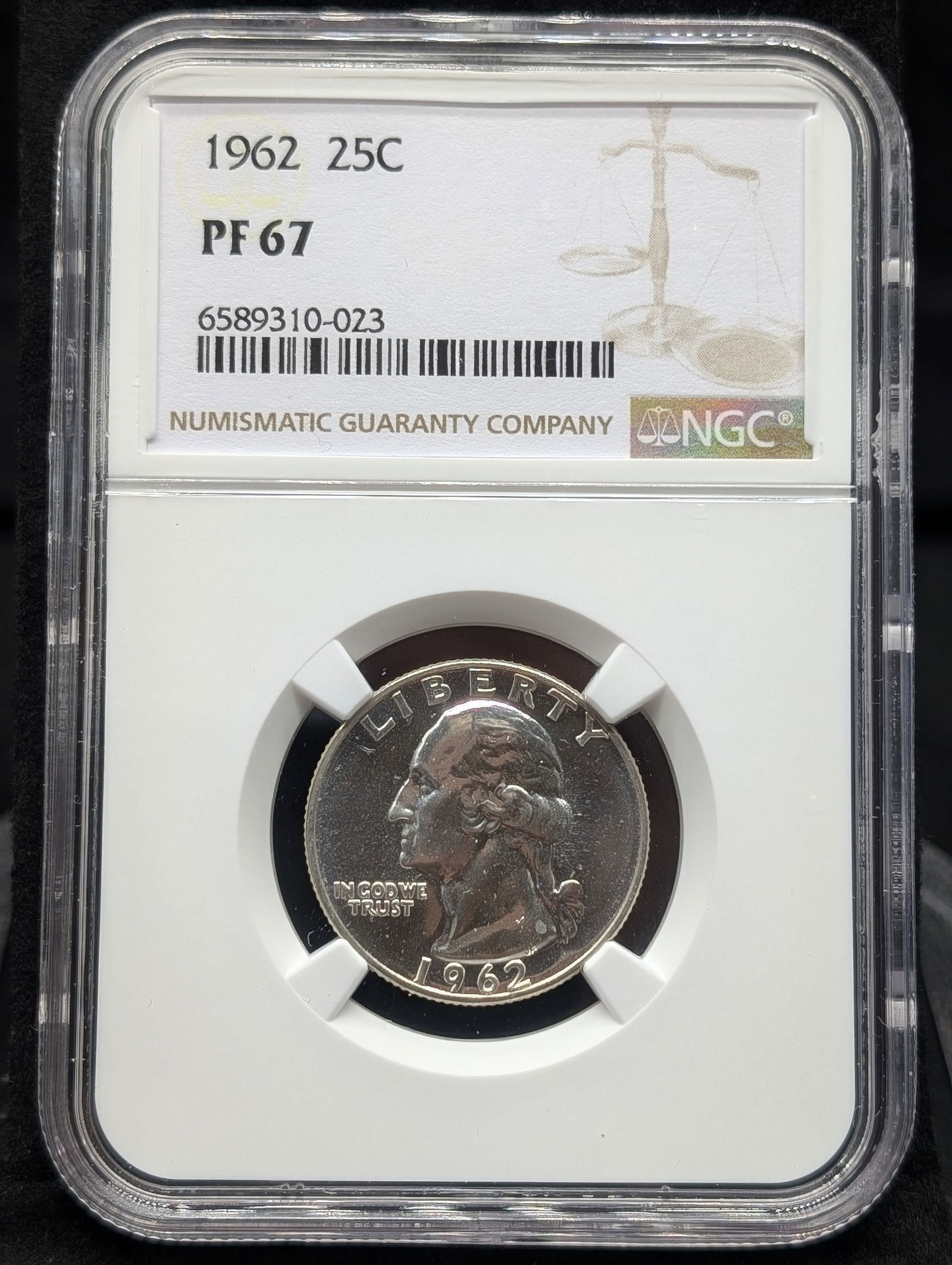 1962 PROOF Washington Silver Quarter - NGC PF67 (1 of 3)