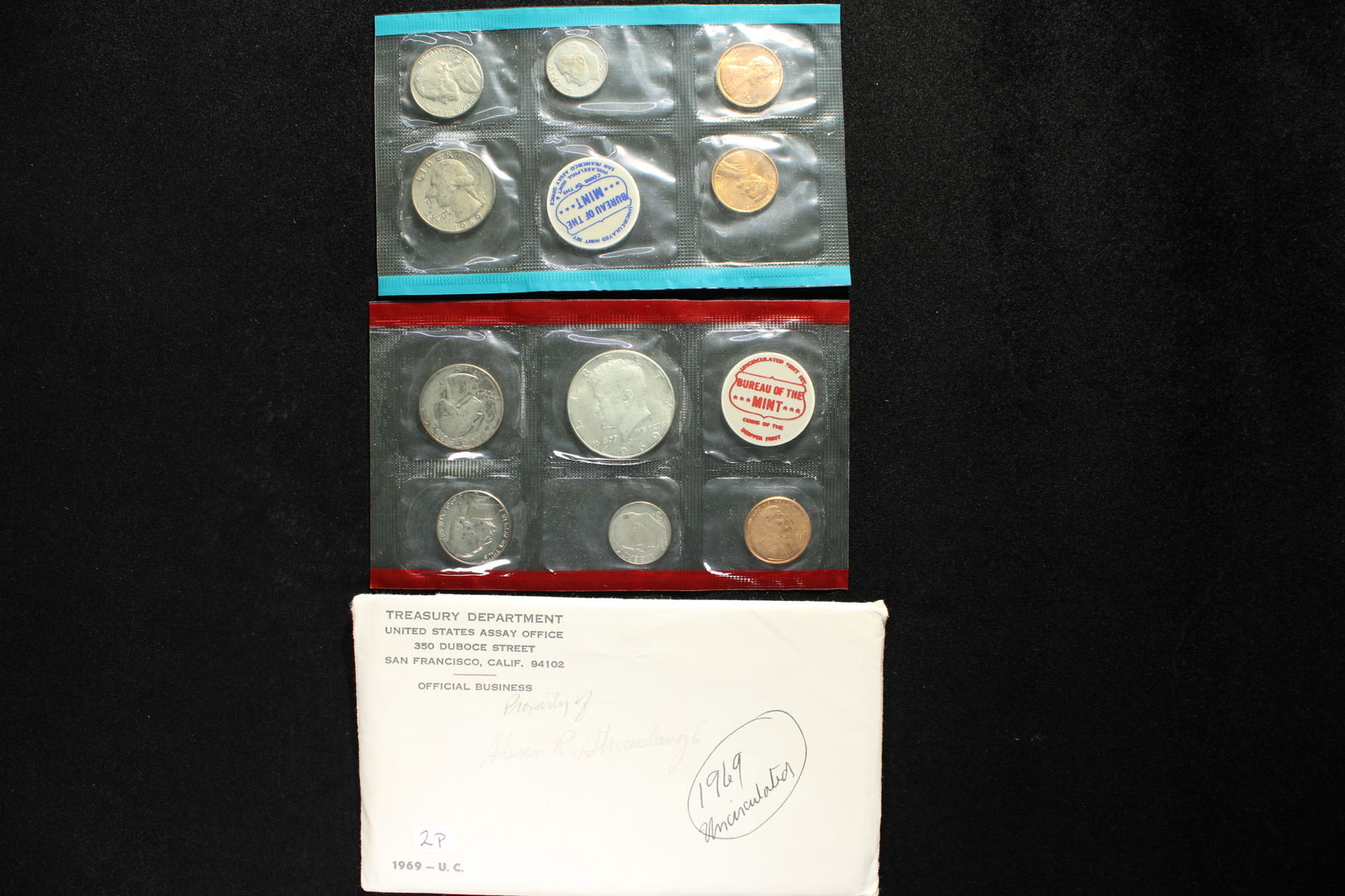 1969 UNC Set w/ Silver Kennedy Half Dollar (1 of 5)