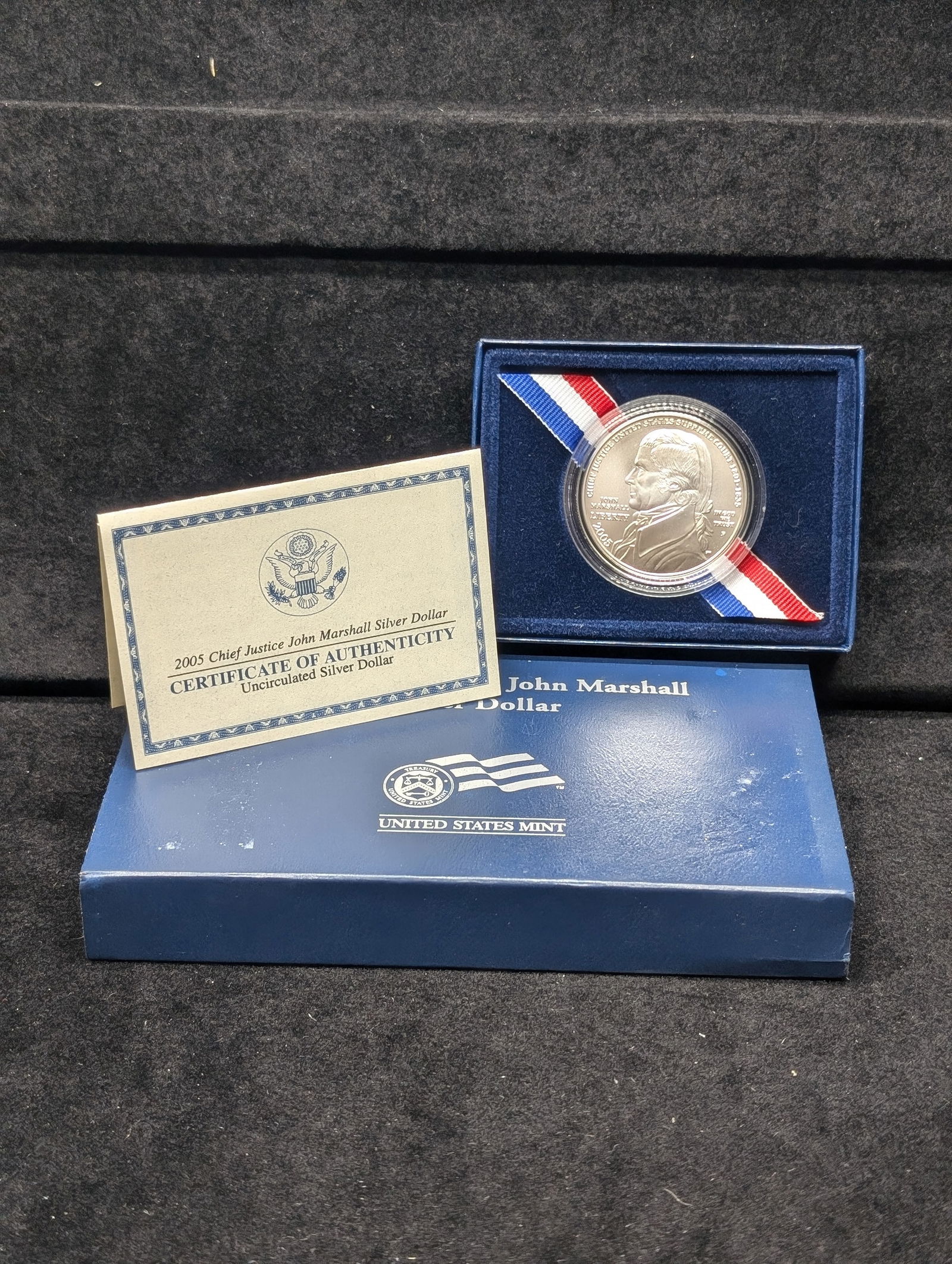 2005-P Chief Justice John Marshall Silver Dollar-OGP: 2005-P Chief Justice John Marshall Silver Dollar-OGP