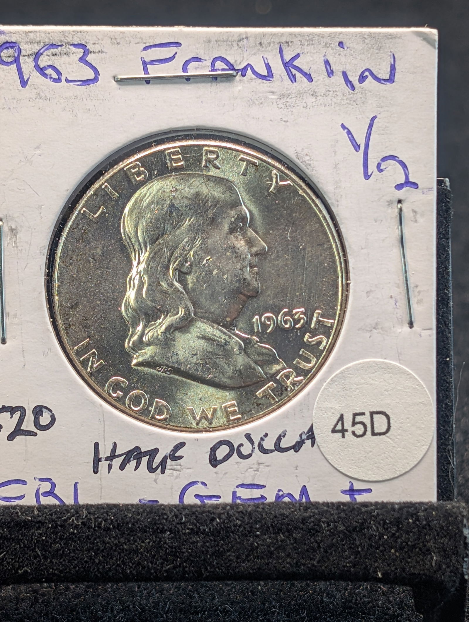 1963 Silver Franklin Half Dollar - Better Grade - Beautiful Coin (1 of 2)