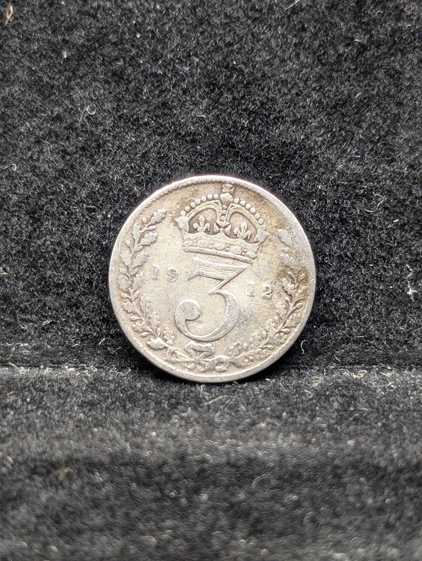 1912 (Silver/WWI Era/XF) Great Britian 3 Pence, Nice Condition, 112 Years Old! (1 of 2)