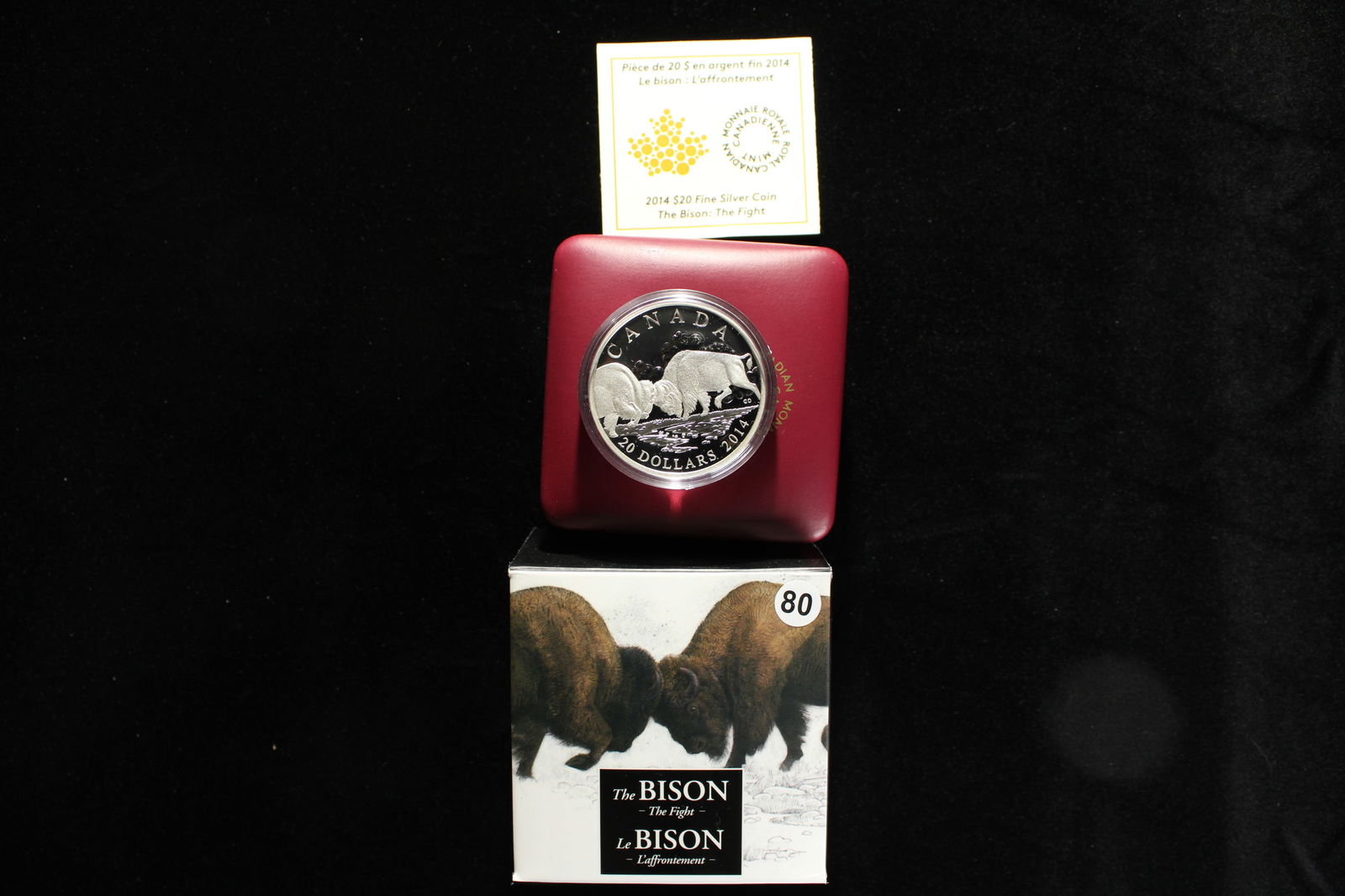 2014 Canada $20 Silver coin .9999 "the Bison the fight" OGP (1 of 3)