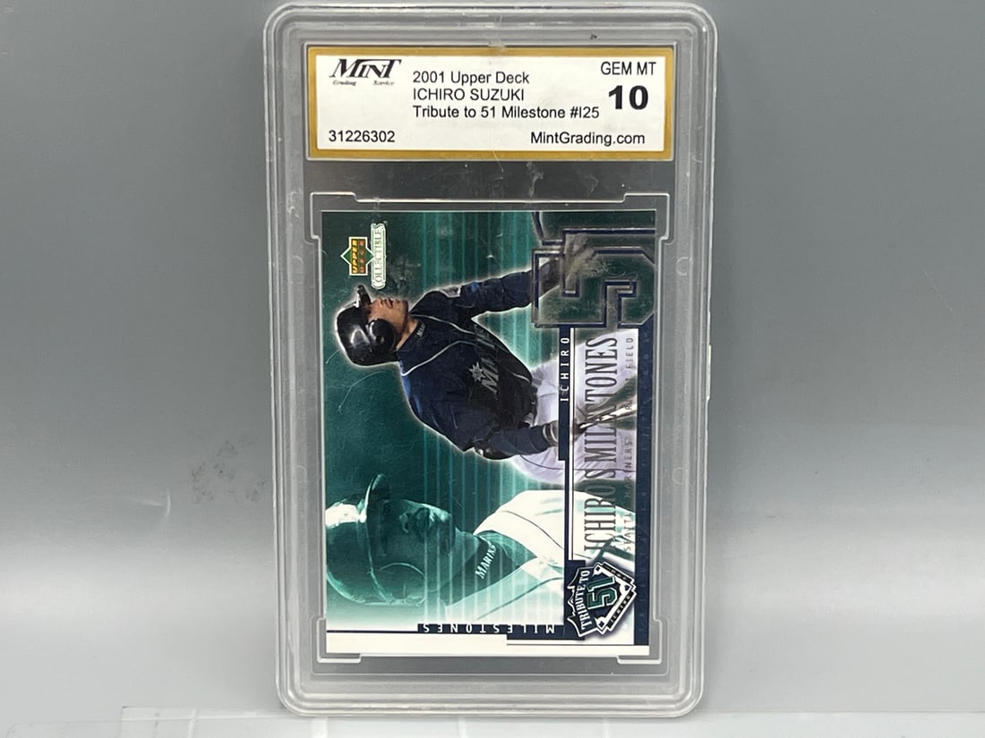 2001 Upper Deck Ichiro Suzuki Tribute to 51 Milestone RC #125 Slabbed Card (1 of 2)