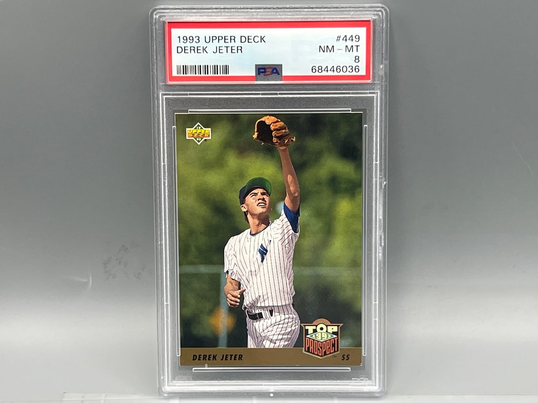 1993 Upper Deck Derek Jeter RC #449 PSA NM-MT 8 (1 of 2)