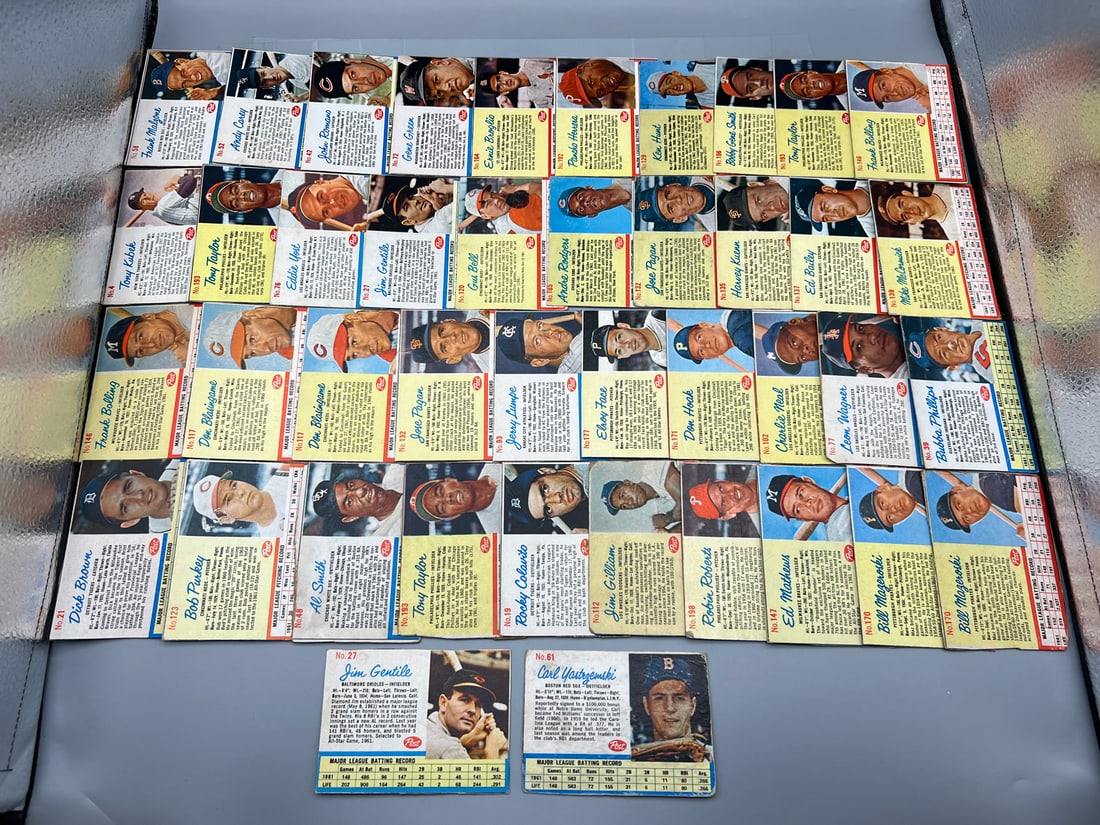 Lot of (42) 1962 Post Cereal Baseball Cards W/ Some Stars - Varying Conditions (1 of 6)