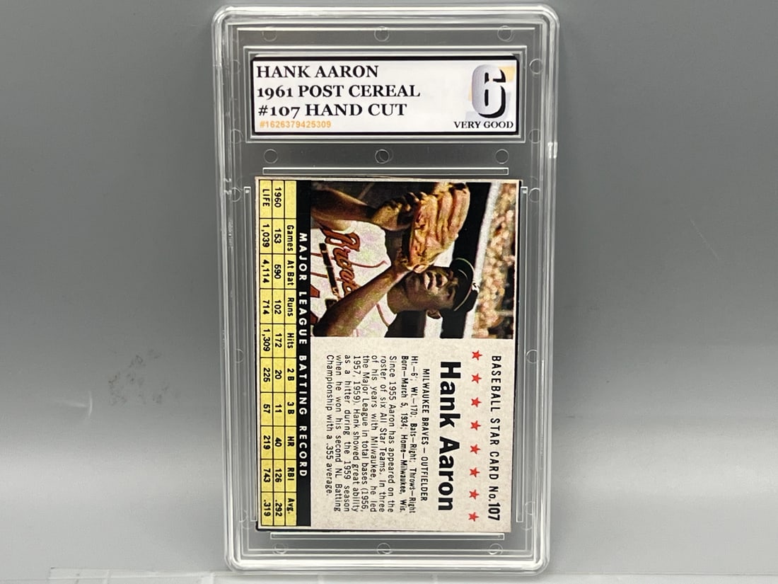 1961 Post Cereal Hank Aaron #107 (1 of 2)