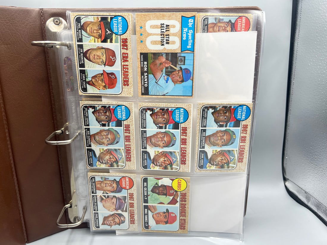Binder of 1968 Topps Baseball Cards W/ Many Stars - Varying Conditions (1 of 11)