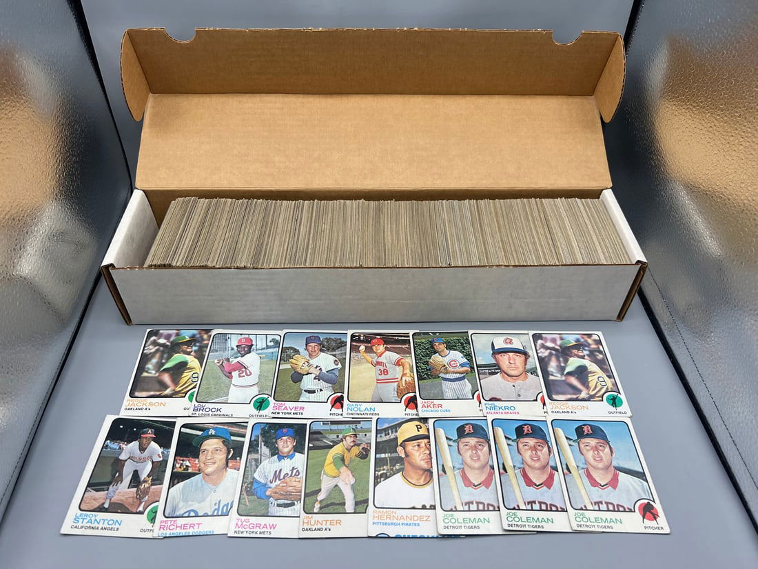 Box of 1973 Topps Baseball Cards W/ Many Stars - Varying Conditions (1 of 3)