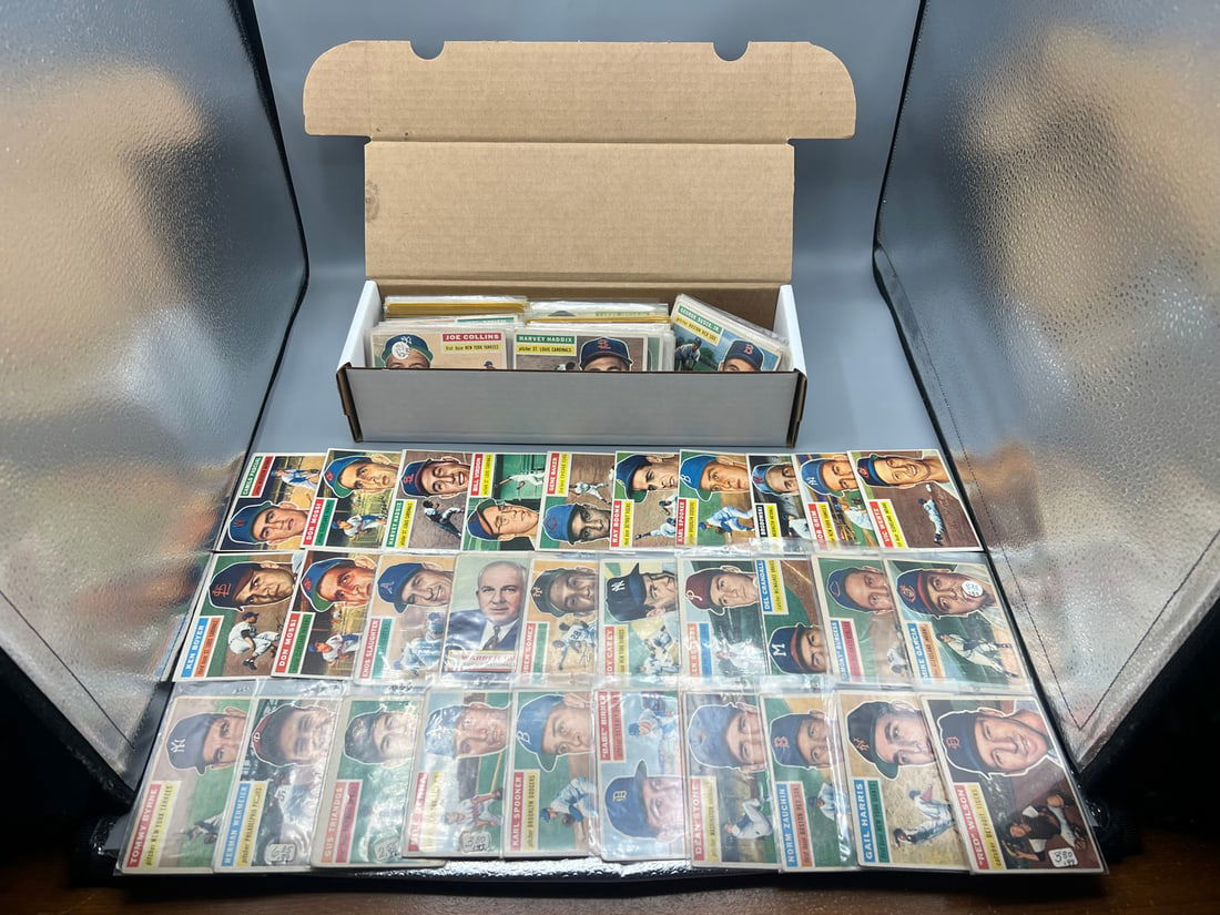 Lot of 1956 Topps Baseball Cards W/ Many Stars & Rookies - Varying Conditions (1 of 4)