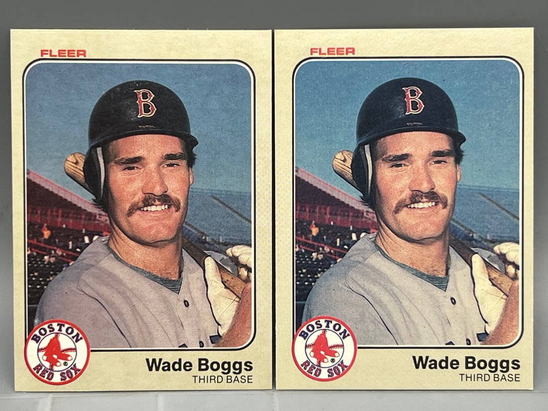 Lot of (2) 1983 Fleer Wade Boggs RC #179 (1 of 2)