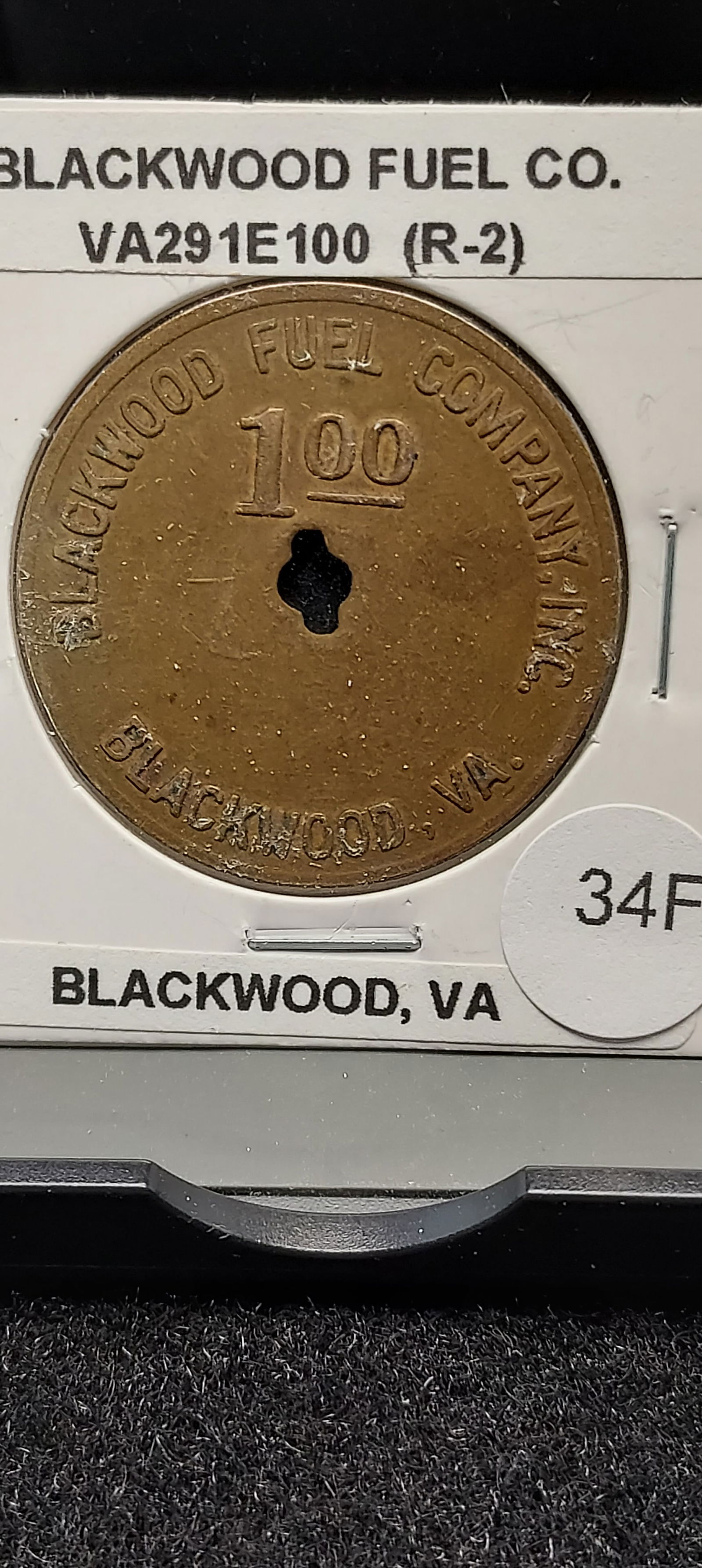 Blackwood, Virginia. Blackwood Fuel Company, Inc. $1.00 Coal Scrip.: Blackwood, Virginia. Blackwood Fuel Company, Inc. $1.00 Coal Scrip.