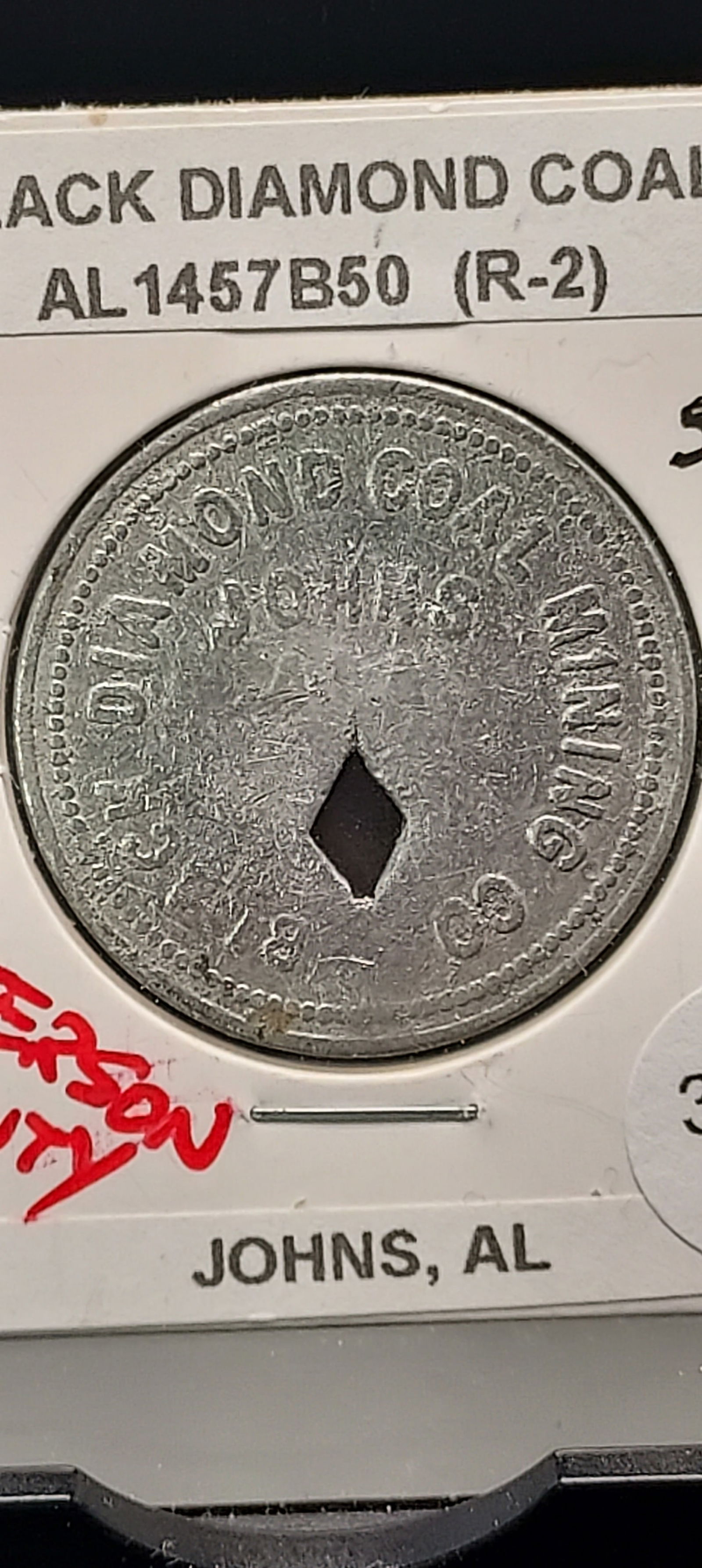 Johns, Alabama. Black Diamond Coal Mining Co. 50c Coal Scrip.: Johns, Alabama. Black Diamond Coal Mining Co. 50c Coal Scrip.