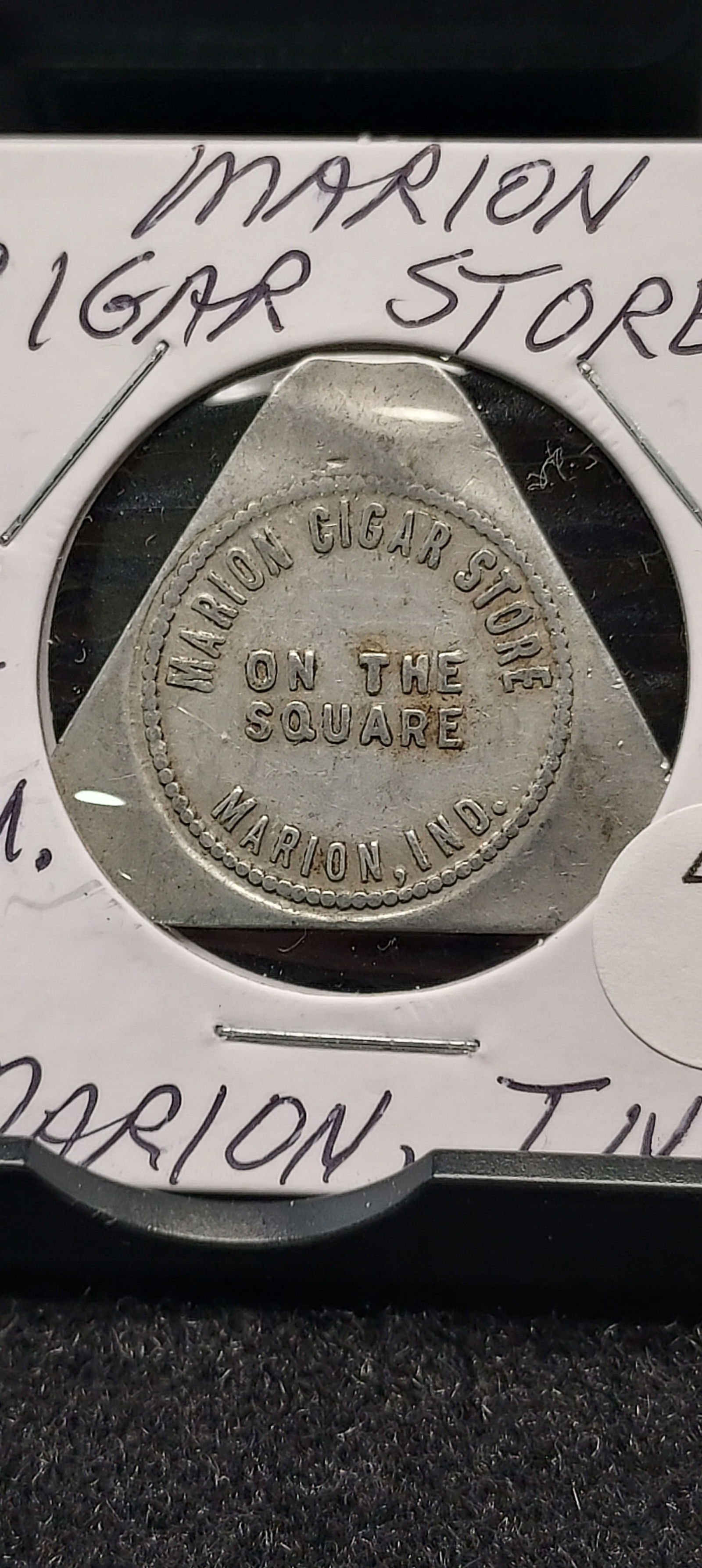 Marion, Indiana. Marion Cigar Store. Good For 10c In Mdse.: Marion, Indiana. Marion Cigar Store. Good For 10c In Mdse.