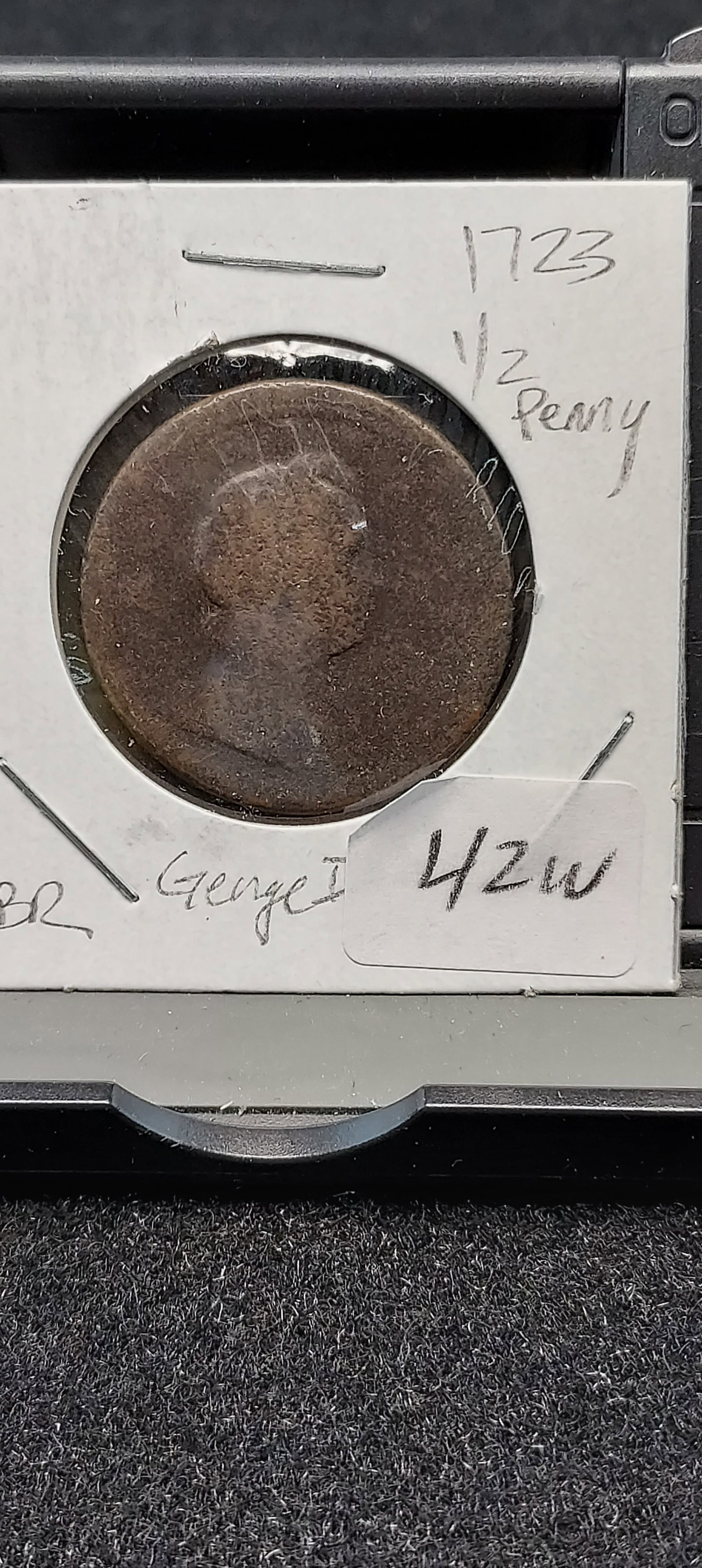 1723 Great Britain - 1/2 Penny - George I: 1723 Great Britain - 1/2 Penny - George I